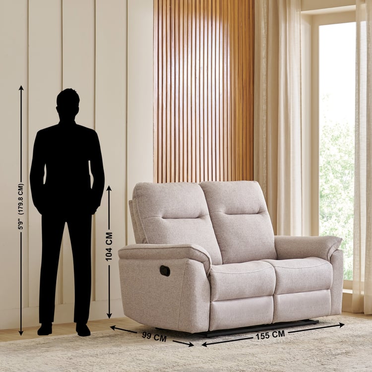 Artise Fabric 2-Seater Recliner - Beige