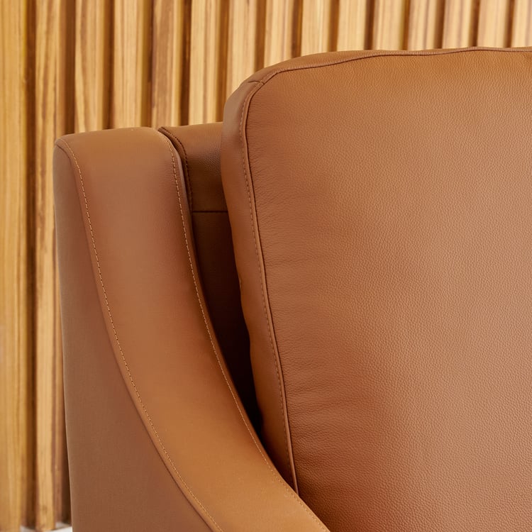Parque NXT Half Leather 1-Seater Sofa - Tan