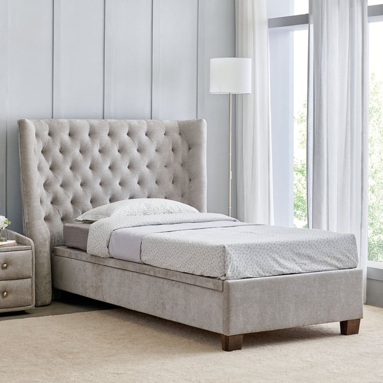 Stellar Elite Ursula Single Bed with Hydraulic Storage - Grey