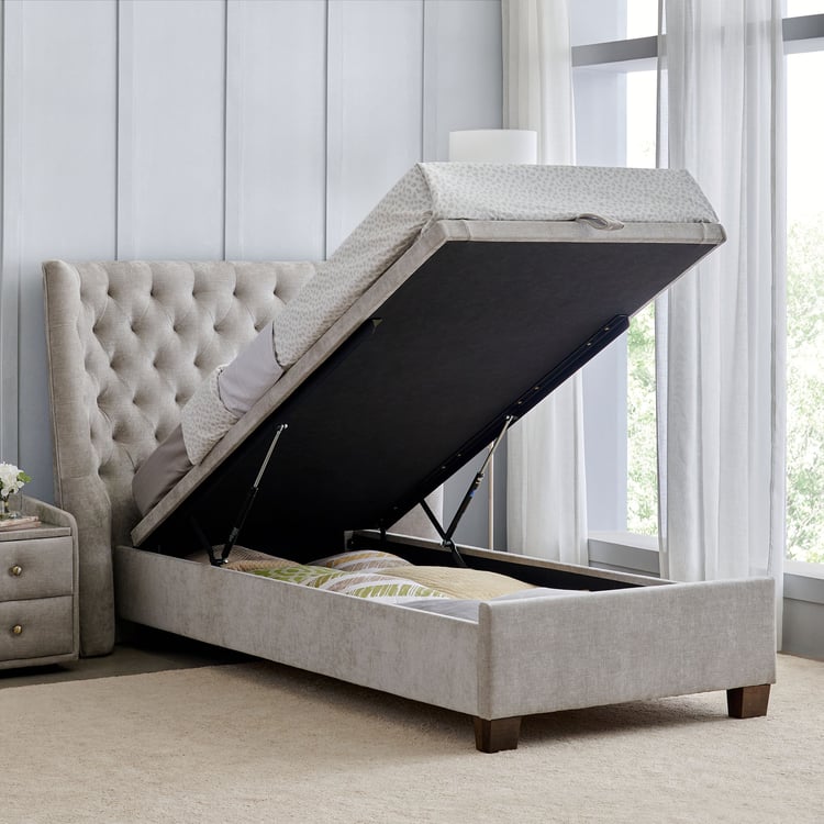 Stellar Elite Ursula Single Bed with Hydraulic Storage - Grey