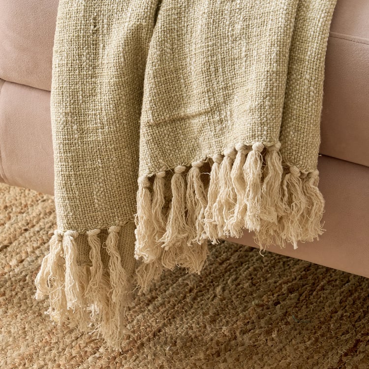 Ashville Cotton Single Throw with Tassels