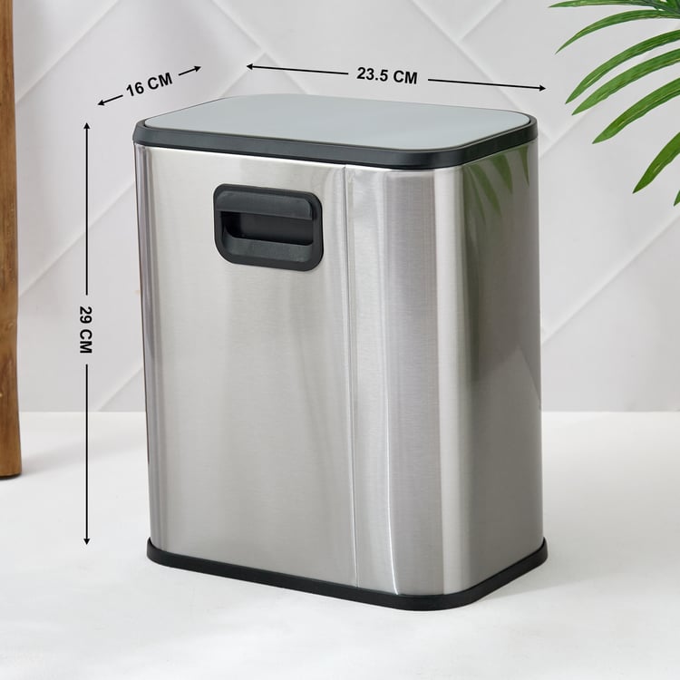 Sedona Dunes Chrome Metal Pedal Waste Bin - 5L
