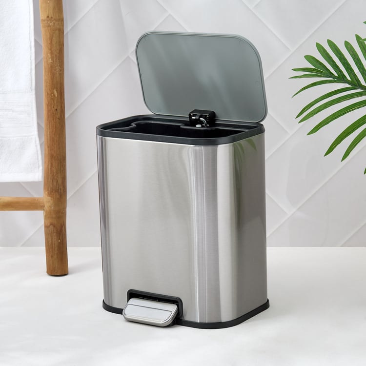 Sedona Dunes Chrome Metal Pedal Waste Bin - 5L