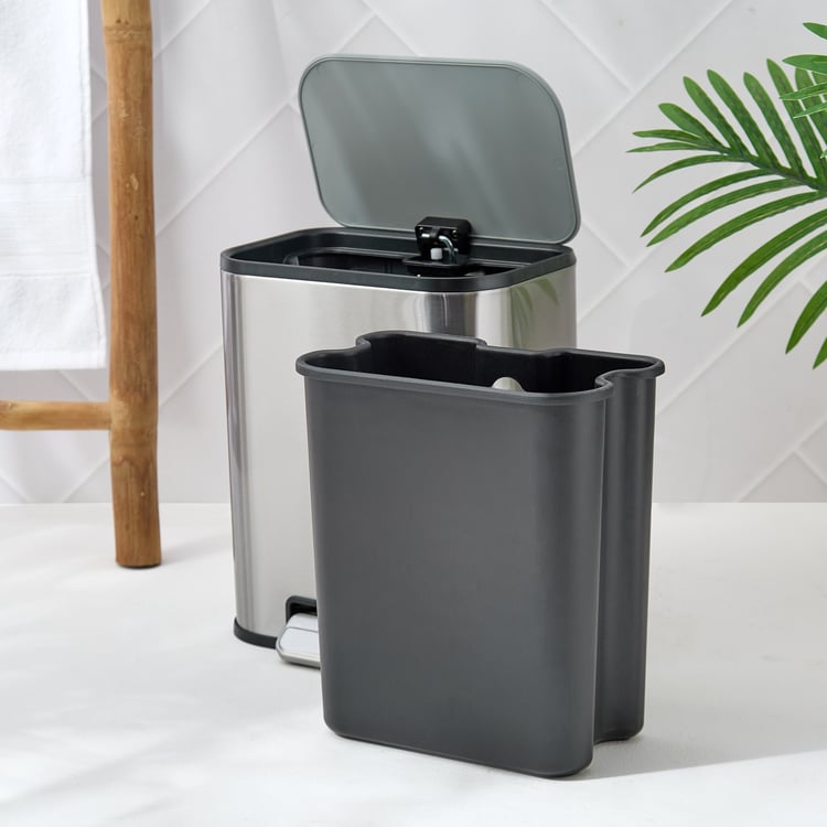 Sedona Dunes Chrome Metal Pedal Waste Bin - 5L