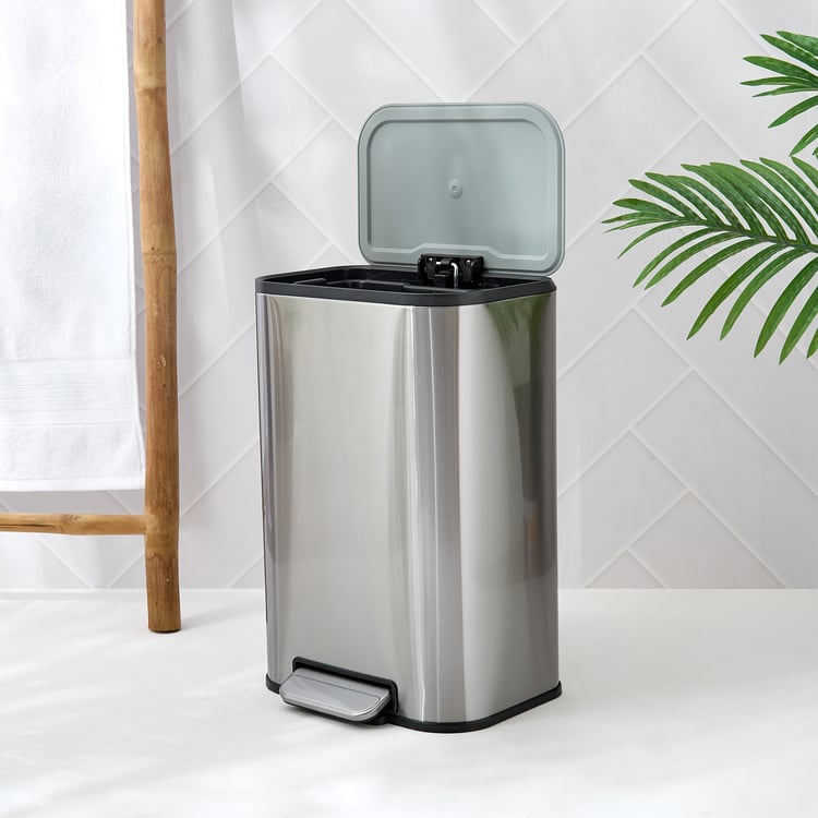 Sedona Dunes Chrome Metal Pedal Waste Bin - 12L