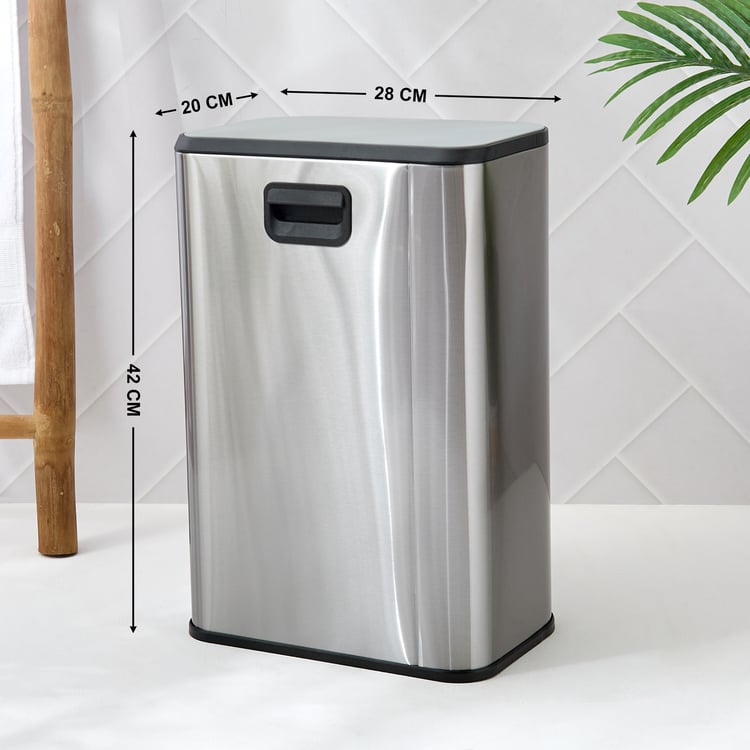 Sedona Dunes Chrome Metal Pedal Waste Bin - 12L