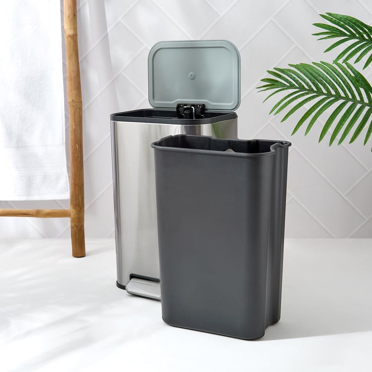 Sedona Dunes Chrome Metal Pedal Waste Bin - 12L