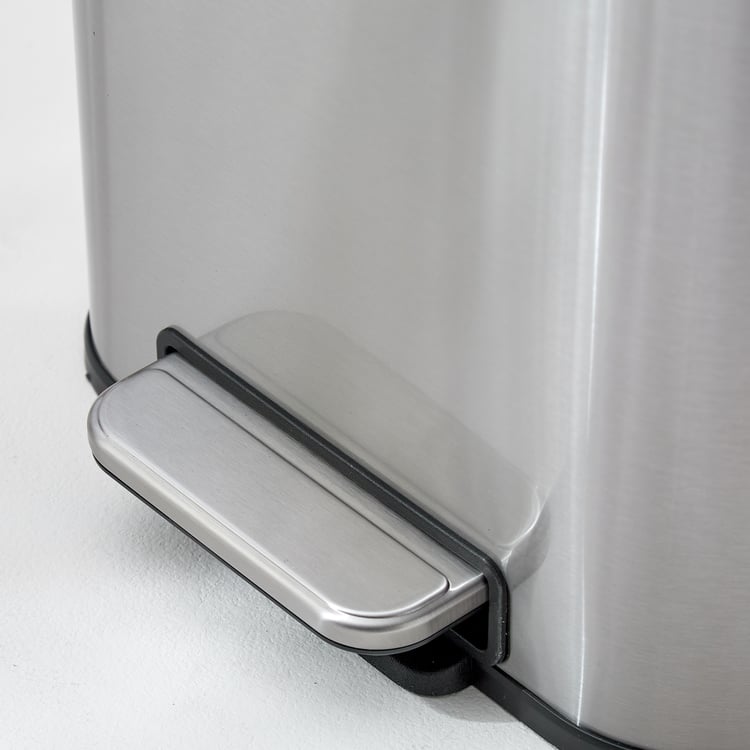 Sedona Dunes Chrome Metal Pedal Waste Bin - 12L