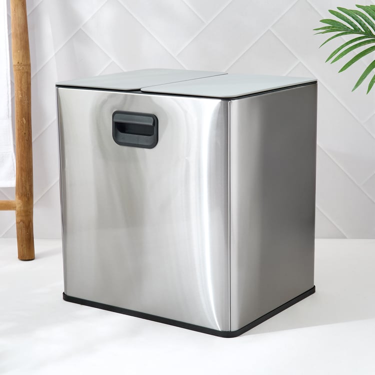 Sedona Dunes Metal Pedal Dual Compartment Waste Bin - 15+15L