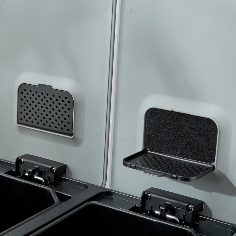 Sedona Dunes Metal Pedal Dual Compartment Waste Bin - 15+15L