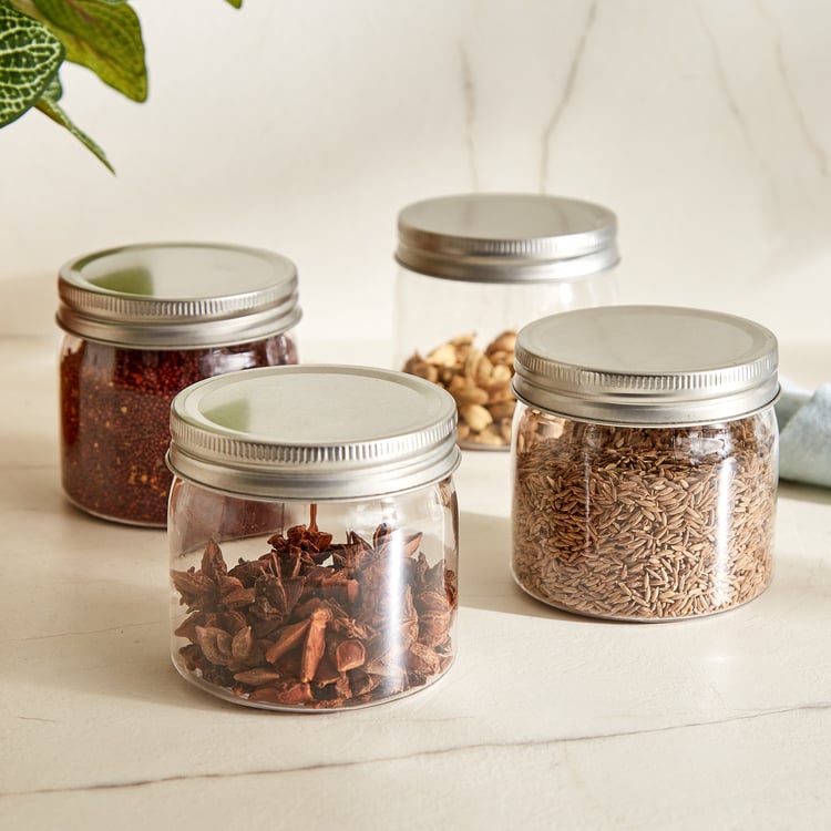 Garnet Crystal Set of 4 PET Storage Jars - 230ml