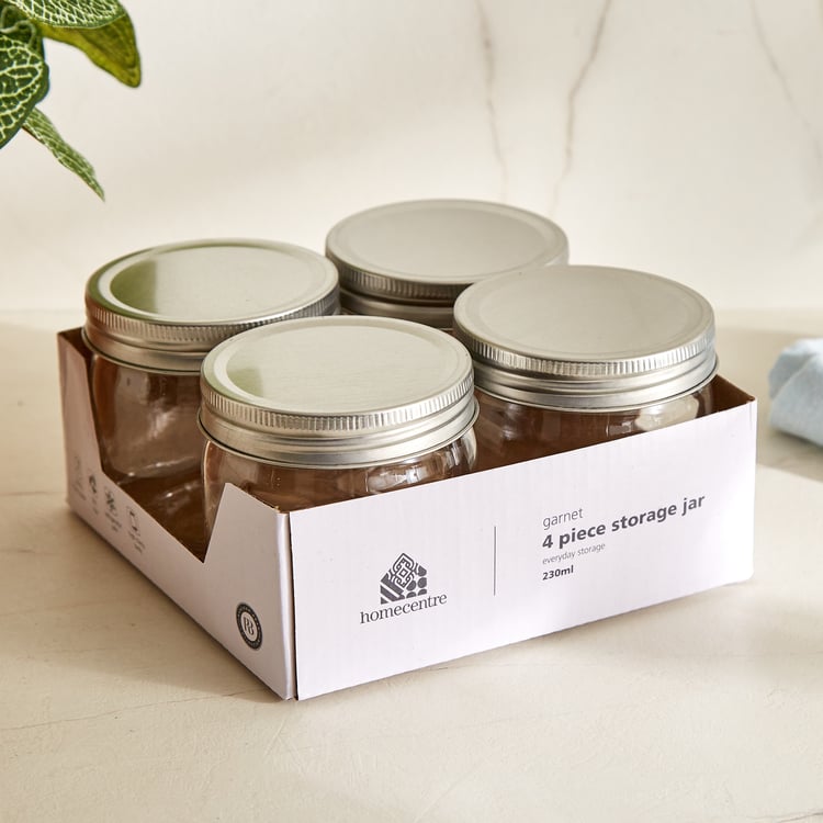 Garnet Crystal Set of 4 PET Storage Jars - 230ml