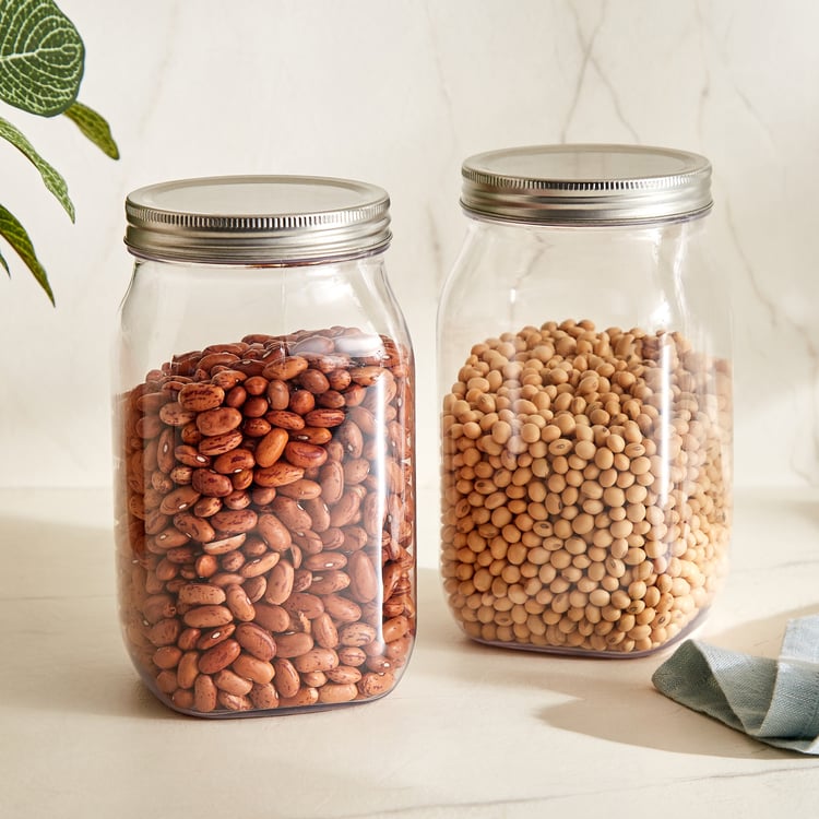 Garnet Crystal Set of 2 PET Storage Jars - 960ml