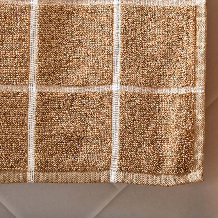 Pacific-Emery Bursa Cotton Checked Bath Towel - 140x70cm