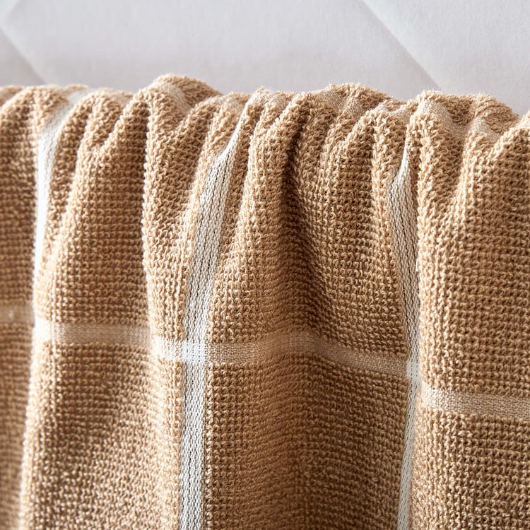 Pacific-Emery Bursa Set of 3 Cotton Checked Hand Towels - 60x40cm