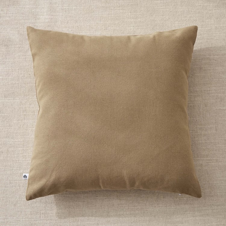 Whales Cord Embroidered Cushion Cover - 40x40cm