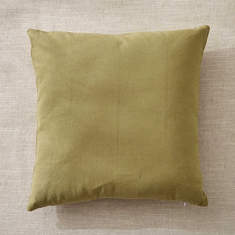 Whales Cord Embroidered Cushion Cover - 40x40cm