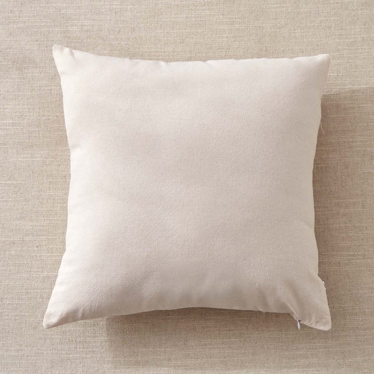 Whales Cord Embroidered Cushion Cover - 40x40cm