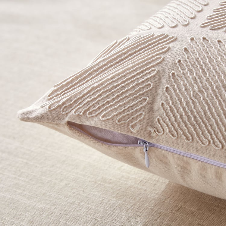 Whales Cord Embroidered Cushion Cover - 40x40cm