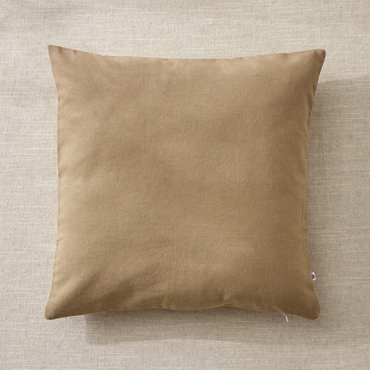 Whales Cord Embroidered Cushion Cover - 40x40cm