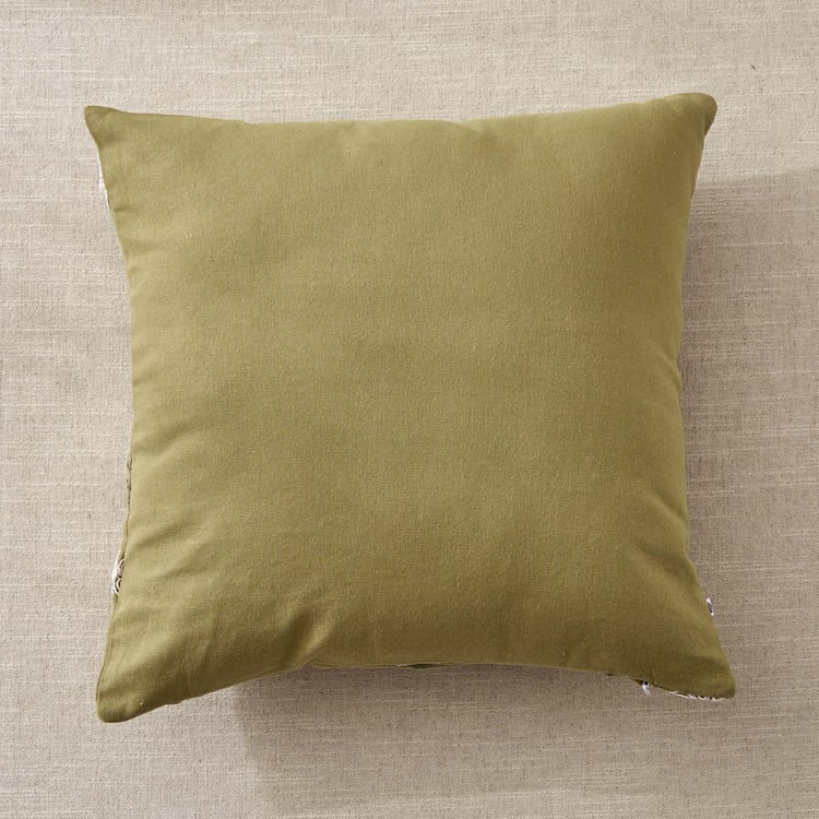 Whales Cord Embroidered Cushion Cover - 40x40cm