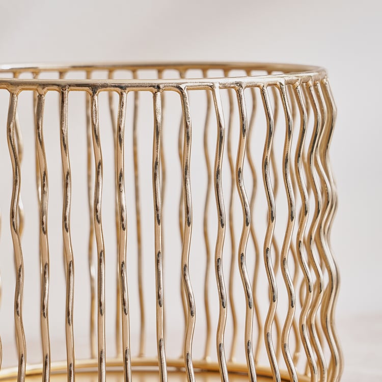 Ember Opt Metal Zig-Zag Pillar Candle Holder