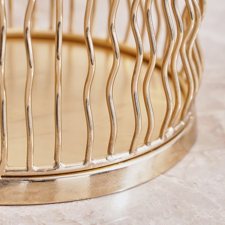 Ember Opt Metal Zig-Zag Pillar Candle Holder