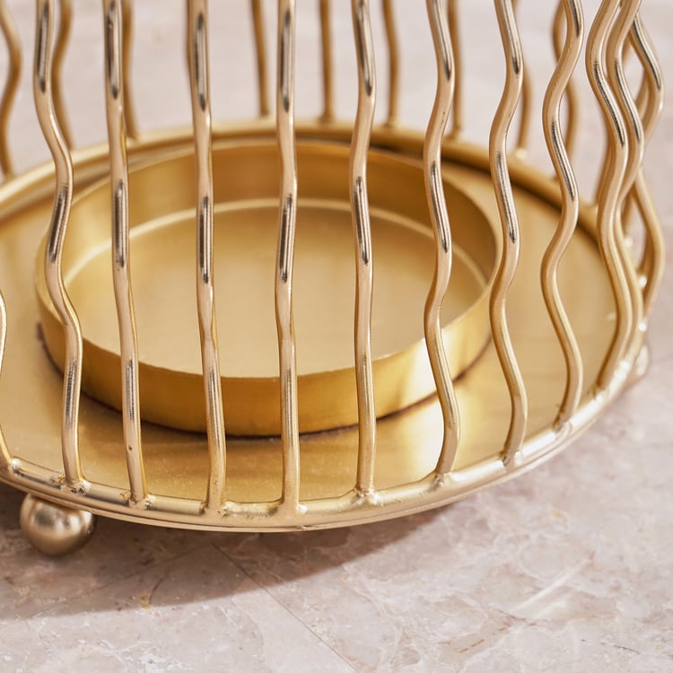 Ember Opt Metal Zig Zag Candle Holder - Large