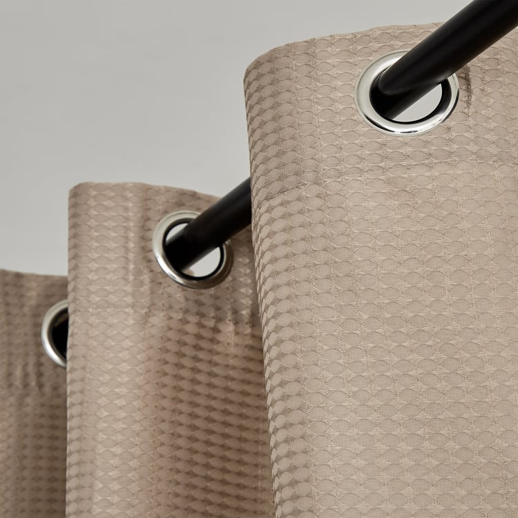 Sierra Set of 2 Woven Light Filtering Door Curtains - 7ft