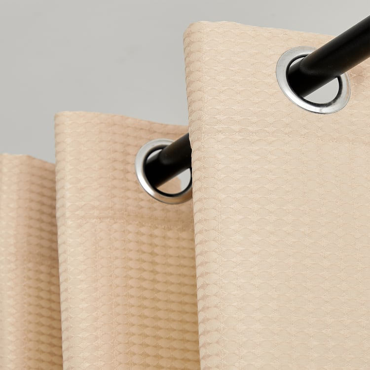Sierra Set of 2 Woven Light Filtering Door Curtains - 7ft