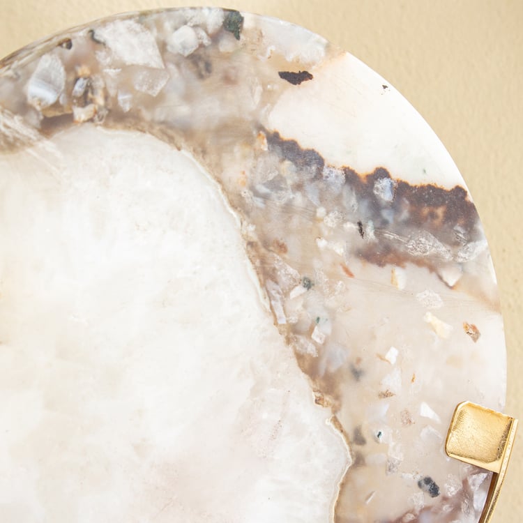 Grantley Opt Onyxia Marble Disk Table Accent
