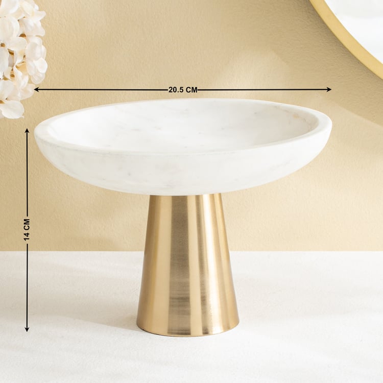 Grantley Opt Onyxia Marble Pedestal Decorative Bowl
