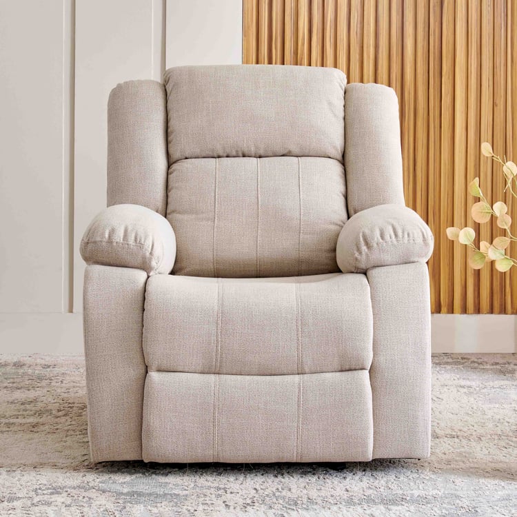Denver Fabric 1-Seater Electric Recliner - Beige