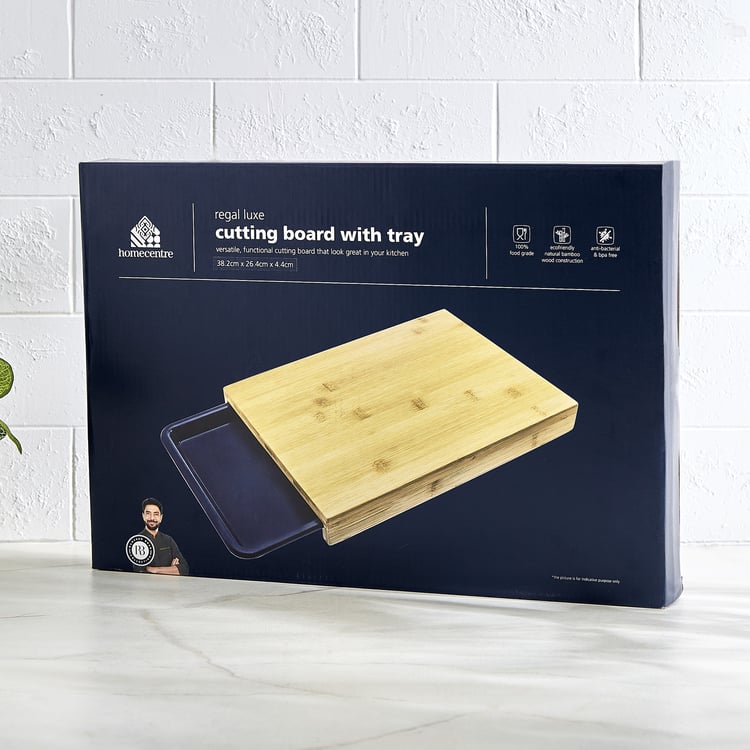 Regal Luxe Edulis Bamboo Chopping Board with Tray
