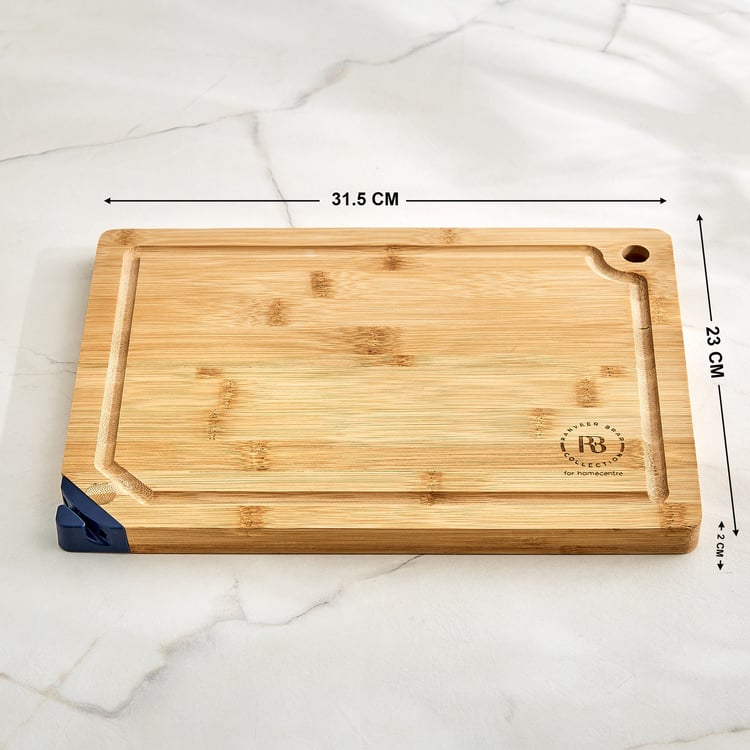 Regal Luxe Tranquil Bamboo Chopping Board with Knife Sharpener