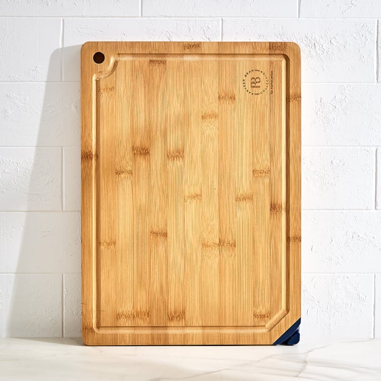 Regal Luxe Tranquil Bamboo Chopping Board with Knife Sharpener - Large