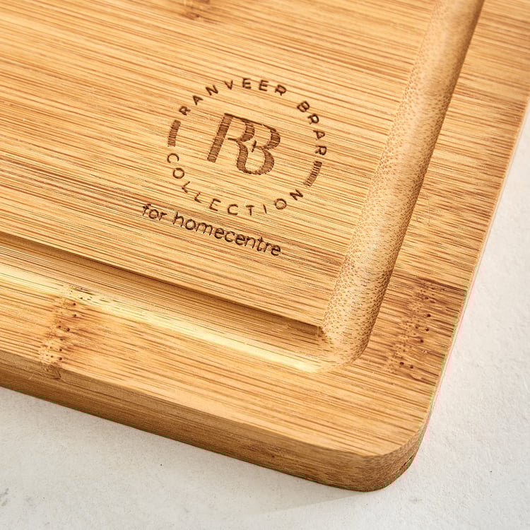 Regal Luxe Tranquil Bamboo Chopping Board with Knife Sharpener - Large