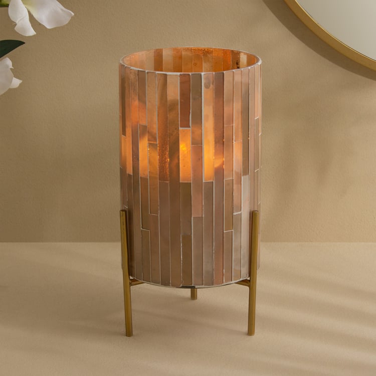 Tamaira Cade Glass Long Strip Candle Holder with Stand