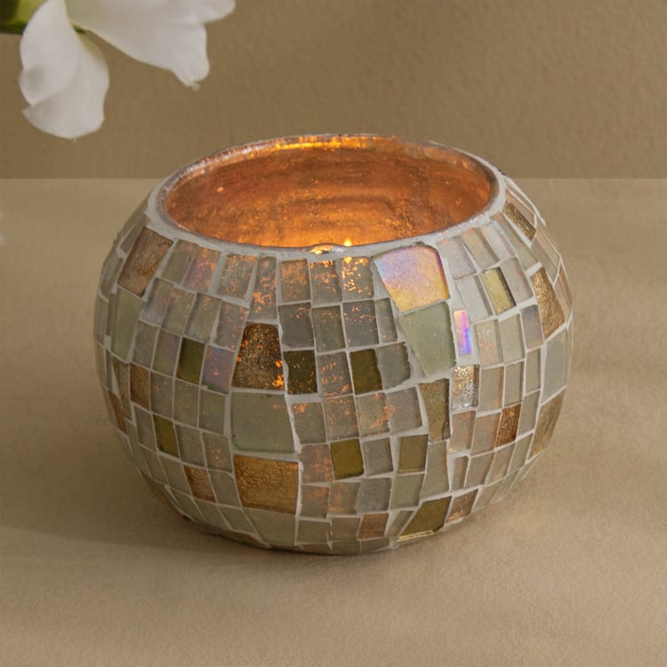 Tamaira Plume Glass Votive Candle Holder