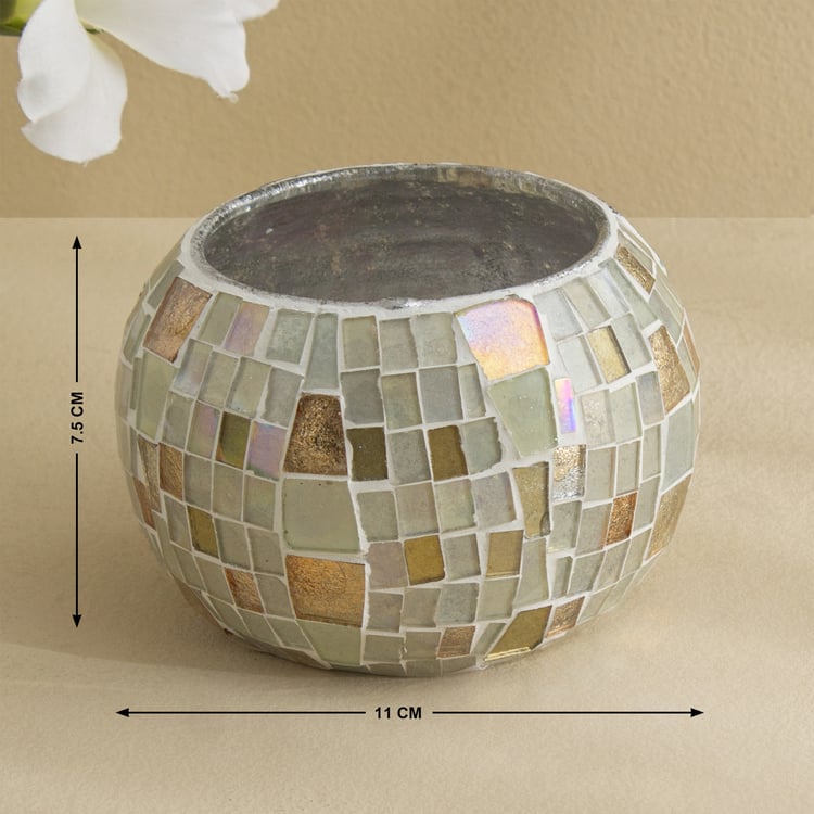 Tamaira Plume Glass Votive Candle Holder