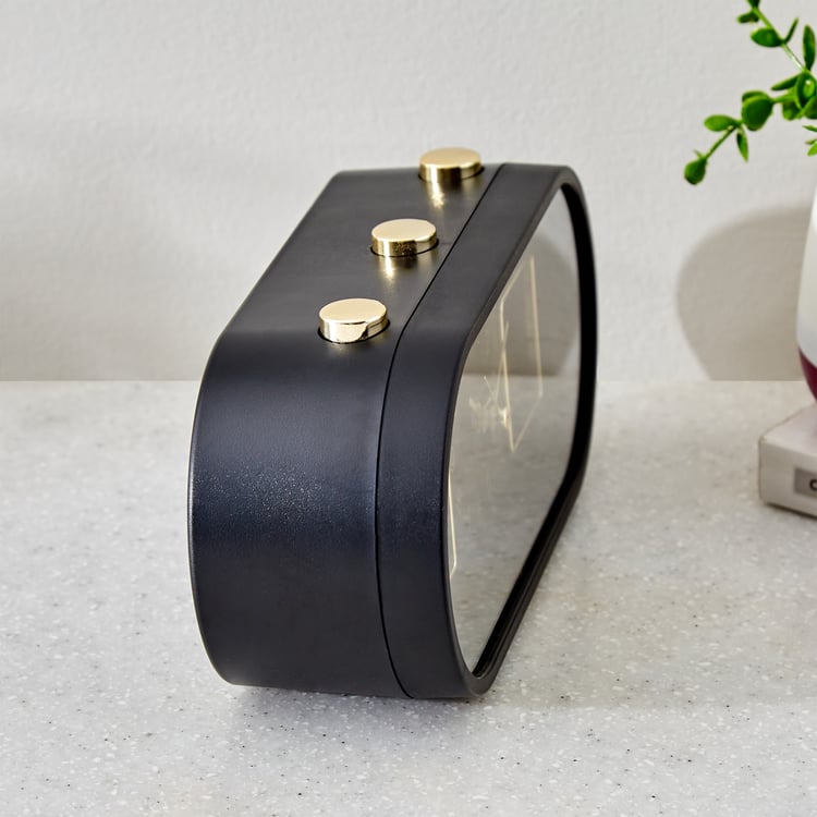 Casablanca Gloss Table Alarm Clock with Day and Date - 20x6x9cm