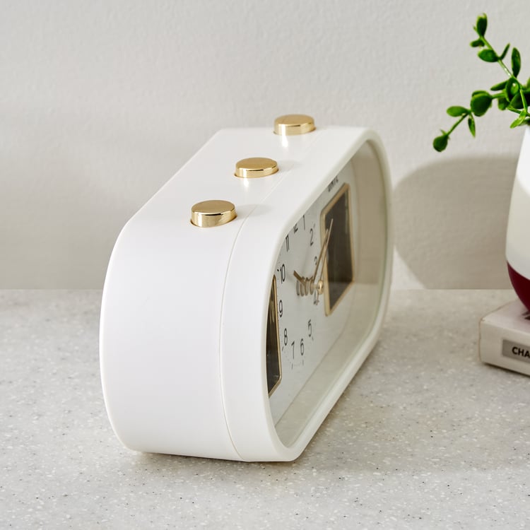 Casablanca Gloss Table Clock with Day and Date - 20x6x9cm
