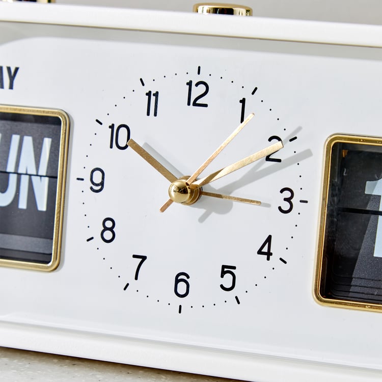 Casablanca Gloss Table Clock with Day and Date - 20x6x9cm