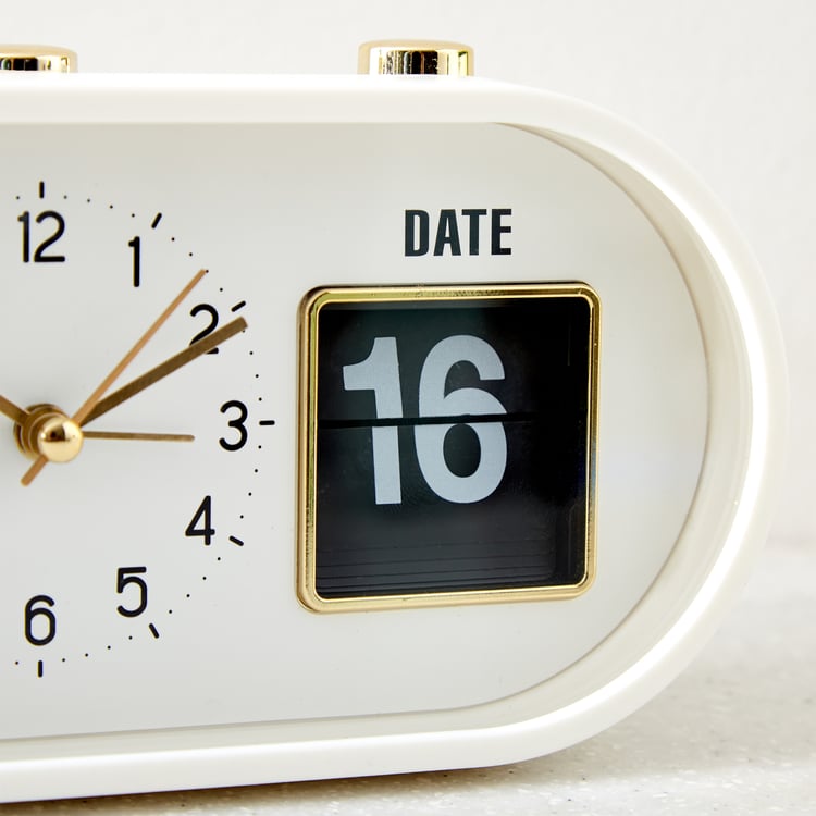 Casablanca Gloss Table Clock with Day and Date - 20x6x9cm