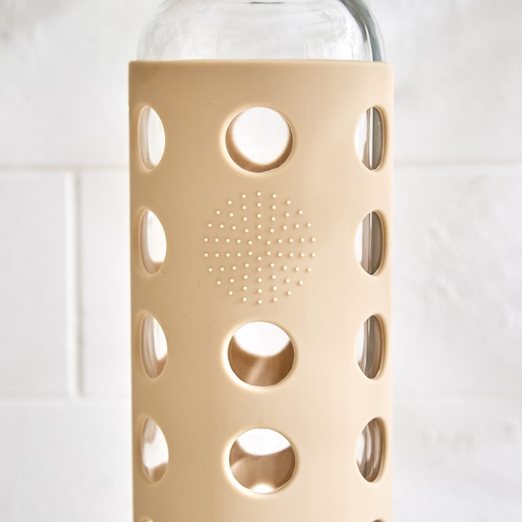 Atlantis Dune Bowen Glass Water Bottle with Pouch - 600ml