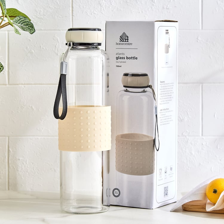 Atlantis Dune Bowen Glass Water Bottle with Silicone Grip - 700ml
