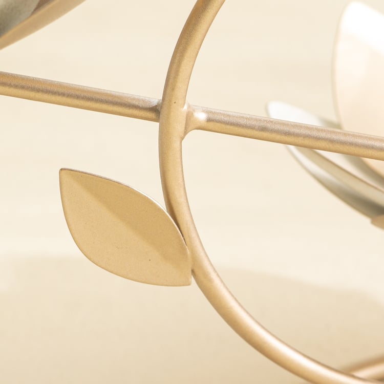 Tamaira Kamal Metal Lotus Multi Votive Candle Holder