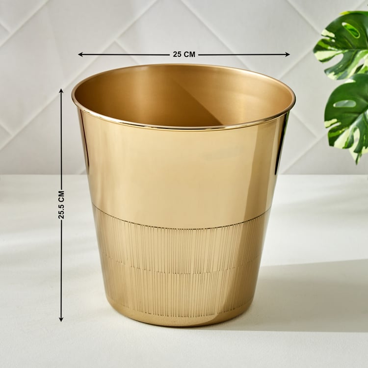 Opulence Etched Metal Open Waste Bin - 290ml