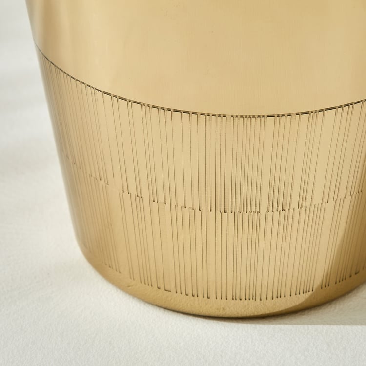 Opulence Etched Metal Open Waste Bin - 290ml