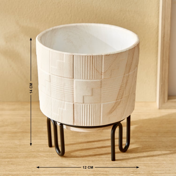 Gloria Earthy Terracotta Floor Planter with Stand